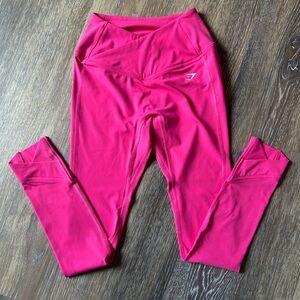 Gymshark Hot Pink Crossover Leggings-Size XS